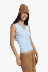 بلوزة بدون درزات بفتحة رقبة - Carinasaudi.com