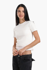 بلوزة بحواف ملونة - Carinasaudi.com