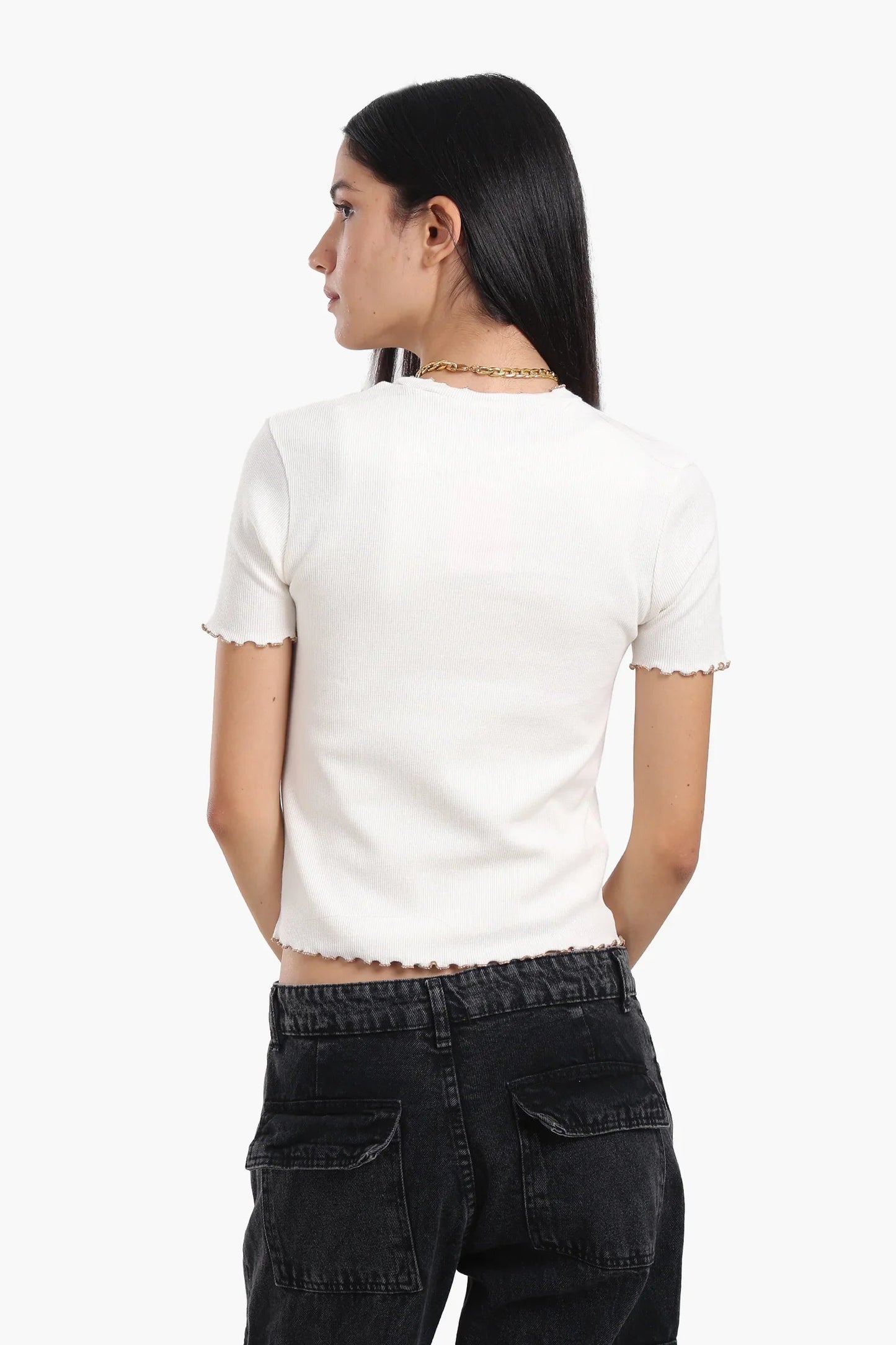 بلوزة بحواف ملونة - Carinasaudi.com