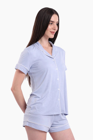 Short-sleeved pajama shorts