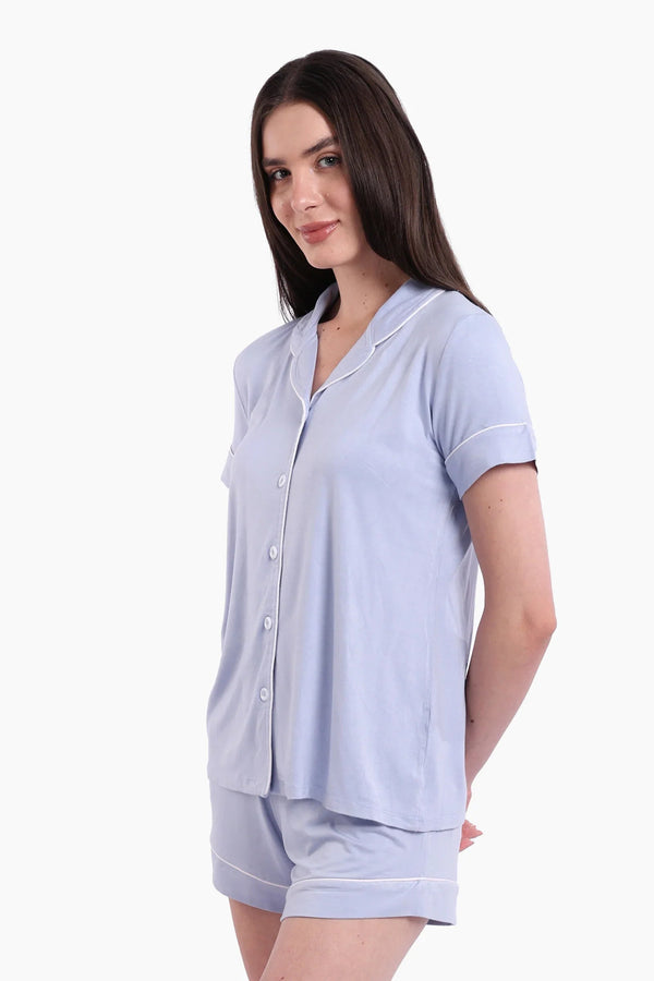Short-sleeved pajama shorts