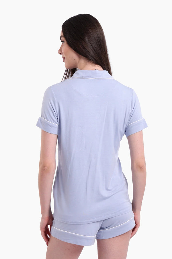 Short-sleeved pajama shorts