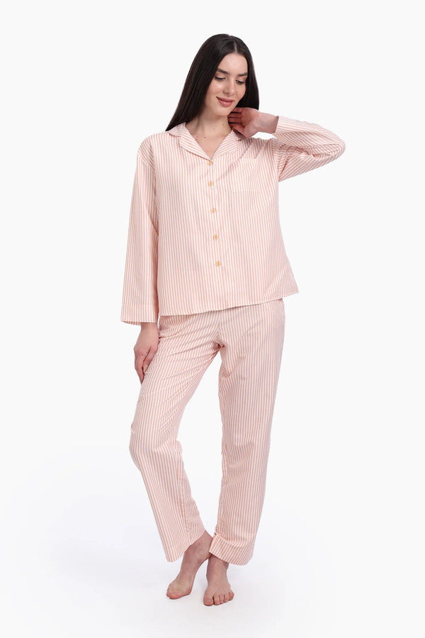 Striped print pajamas