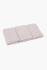 طقم مكون من ٣ مناشف مضلعة مزخرفة بالزهور - Carinasaudi.com