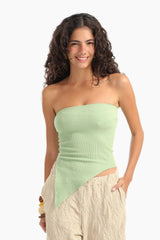 بلوزة بدون اكمام بحواف غير متماثلة - Carinasaudi.com