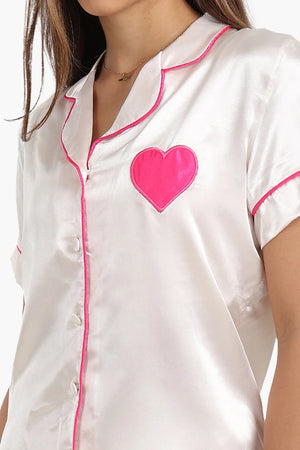 بيجاما بطبعة قلب - Carinasaudi.com
