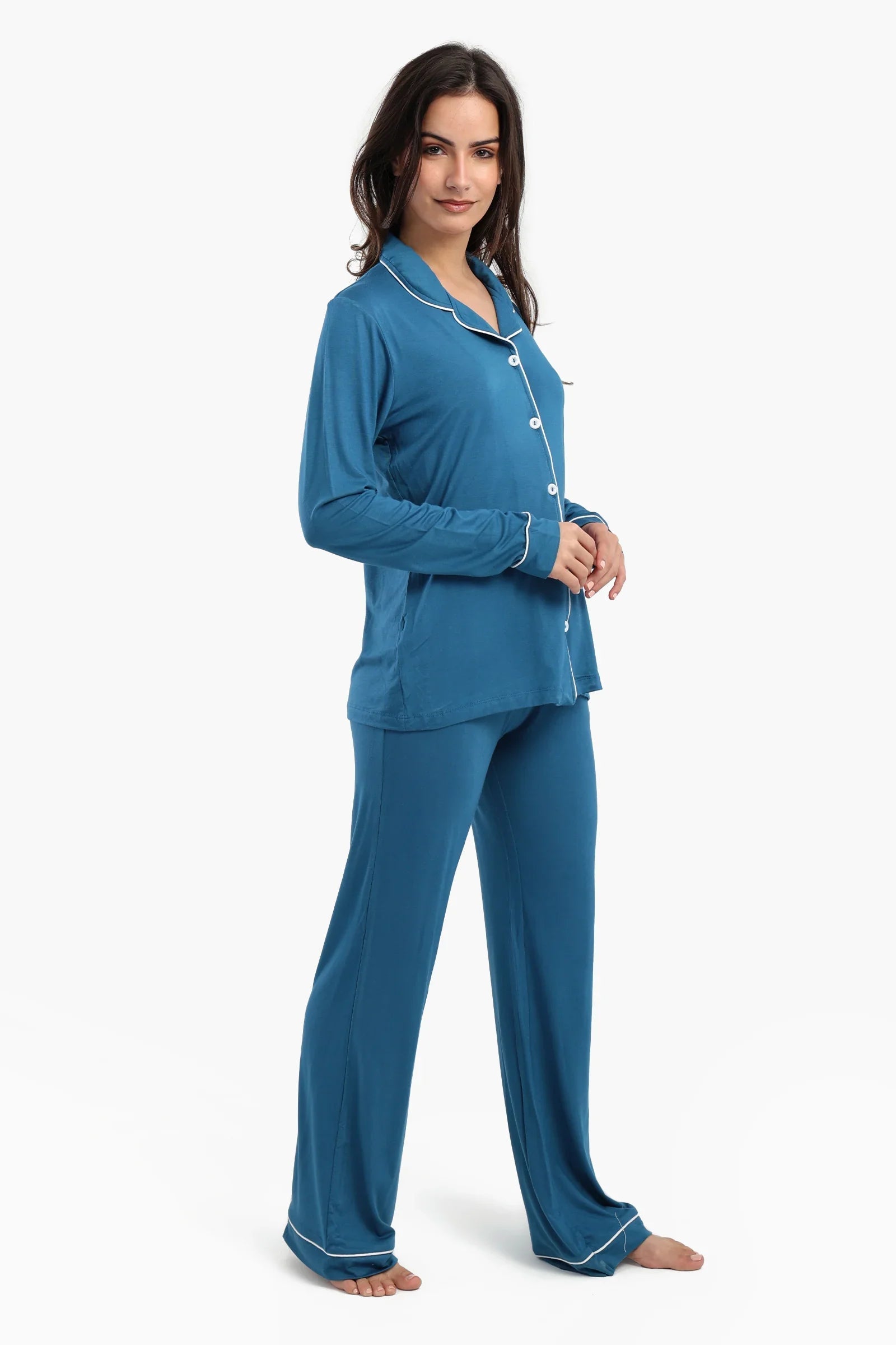 بيجاما فيسكوز باكمام طويلة - Carinasaudi.com