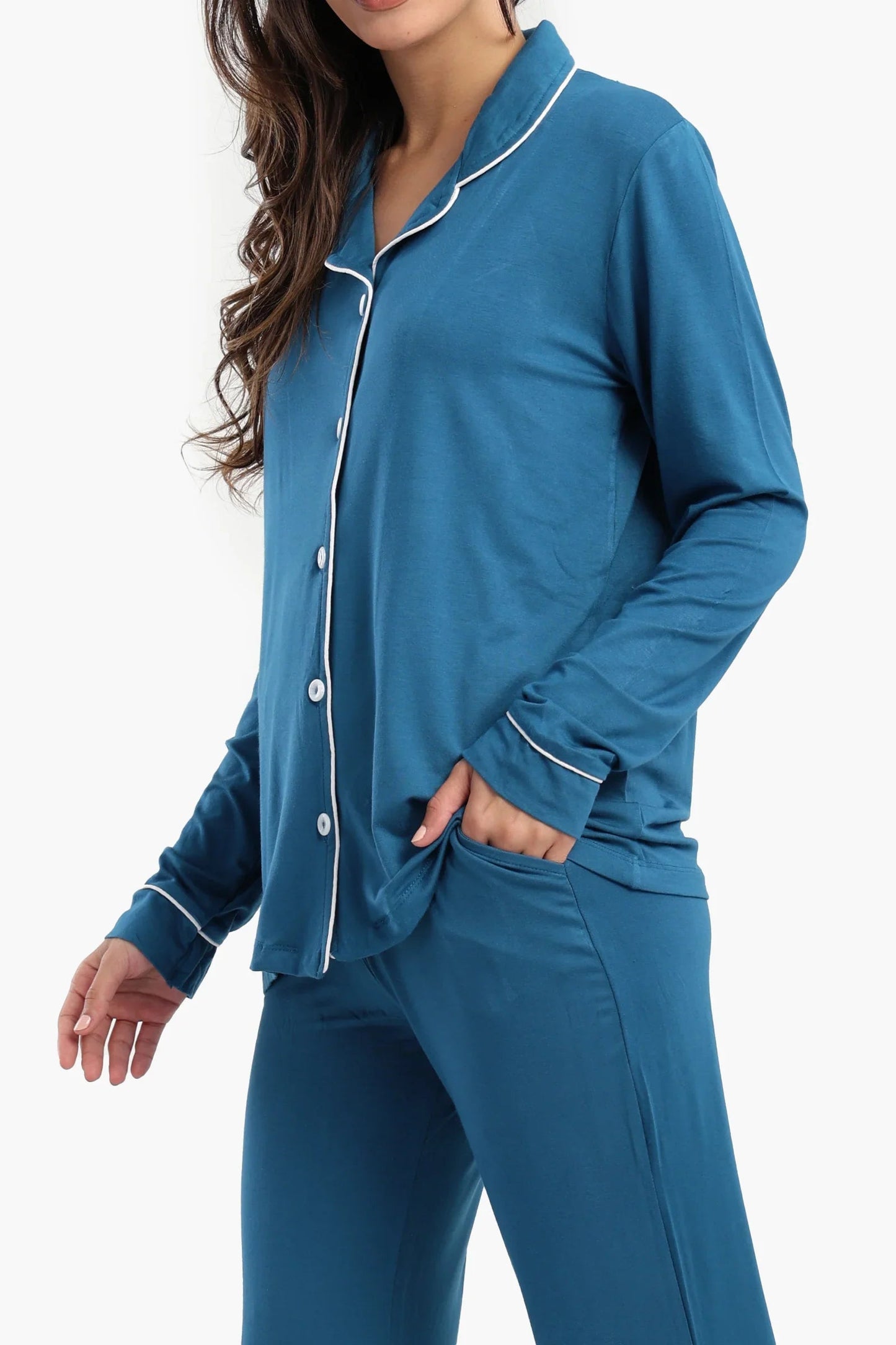 بيجاما فيسكوز باكمام طويلة - Carinasaudi.com