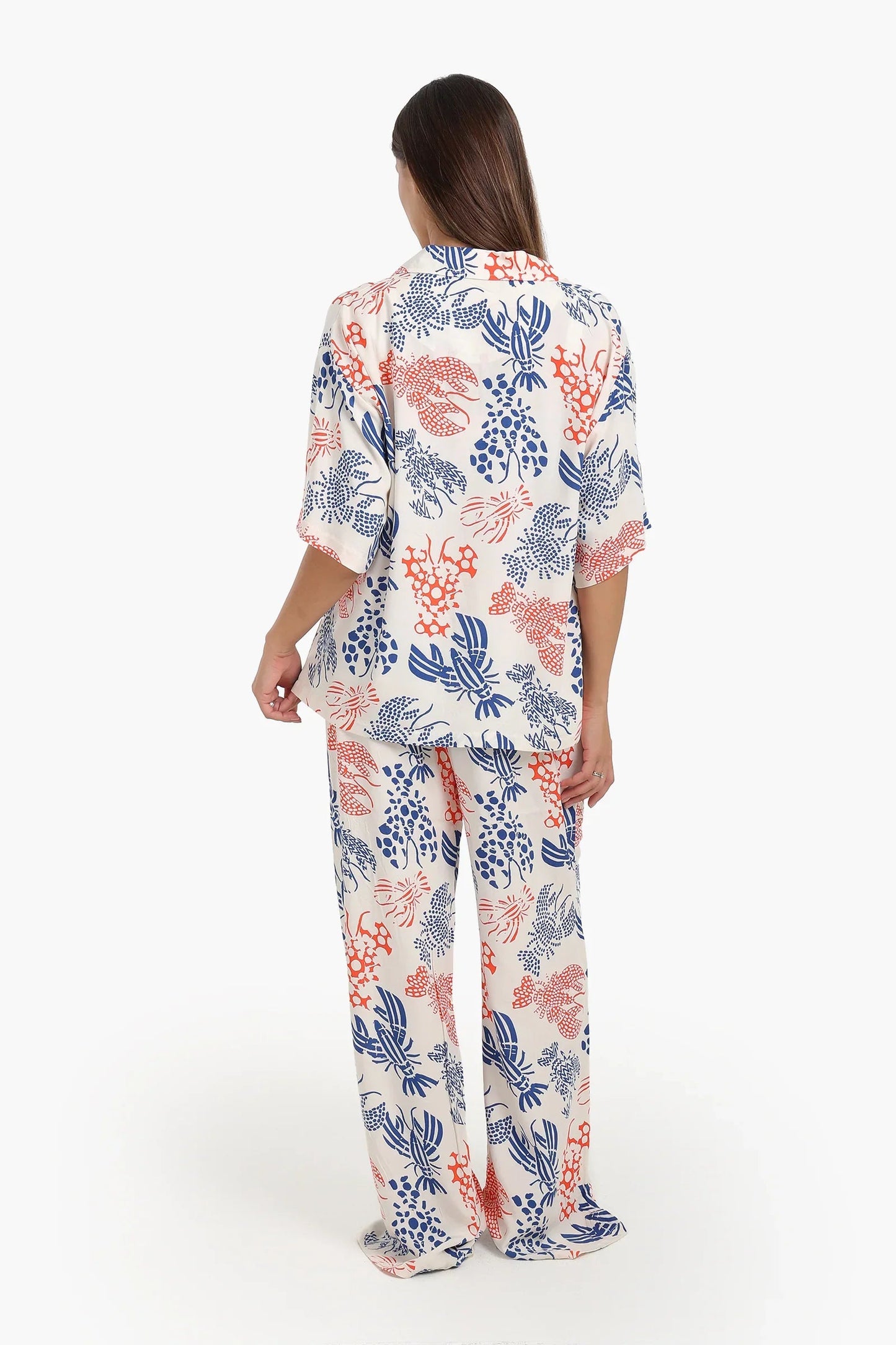 بيجاما بطبعة بأكمام قصيرة - Carinasaudi.com