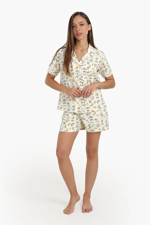 Banana print pajamas