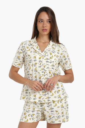 Banana print pajamas