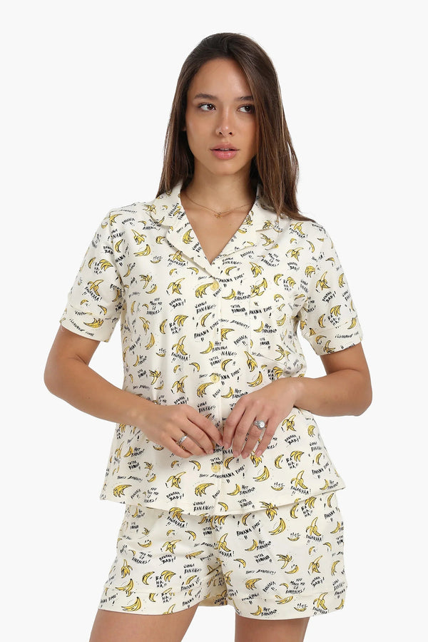 Banana print pajamas