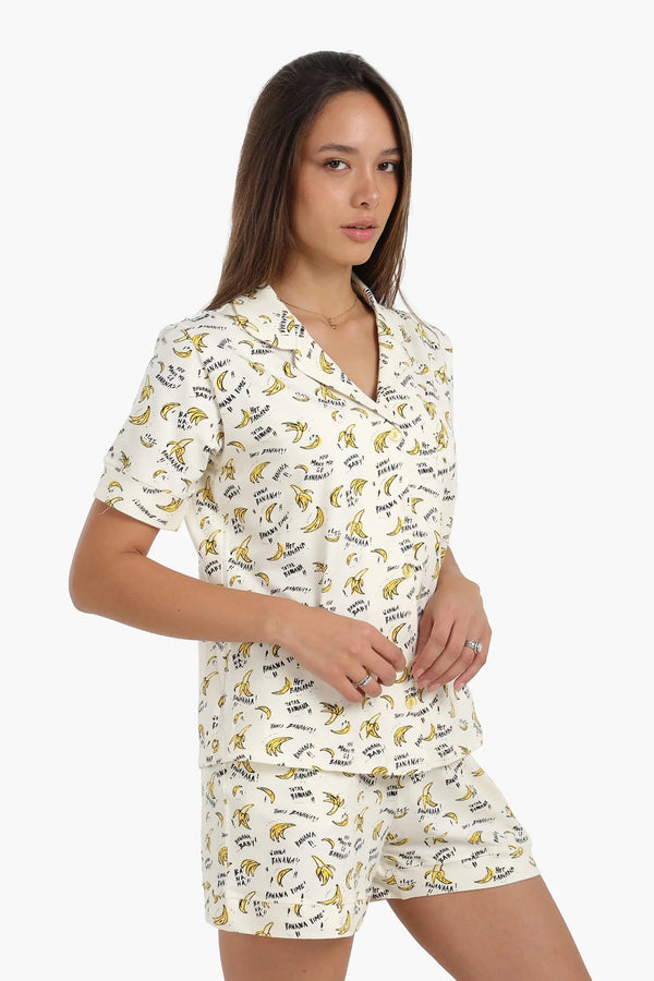 Banana print pajamas
