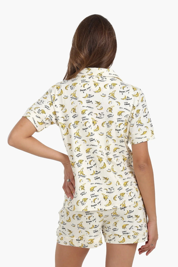 Banana print pajamas