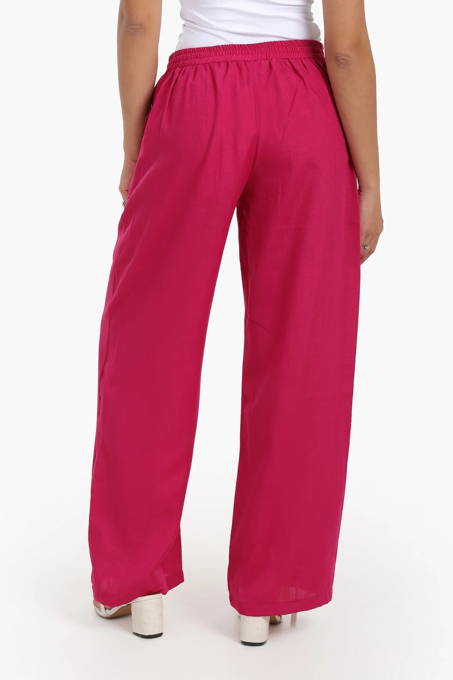 بنطال بخصر عالي و بقصة ساق واسعة - Carinasaudi.com