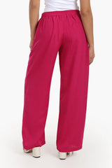 بنطال بخصر عالي و بقصة ساق واسعة - Carinasaudi.com