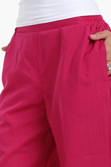 بنطال بخصر عالي و بقصة ساق واسعة - Carinasaudi.com