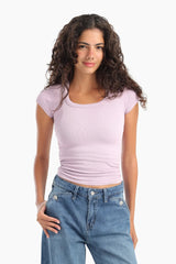 بلوزة باكمام قصيرة - Carinasaudi.com