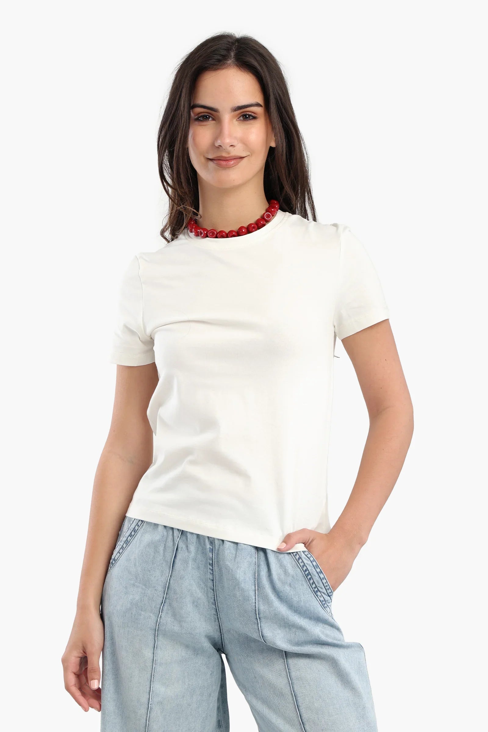 تي شيرت قطني باكمام قصيرة - Carinasaudi.com