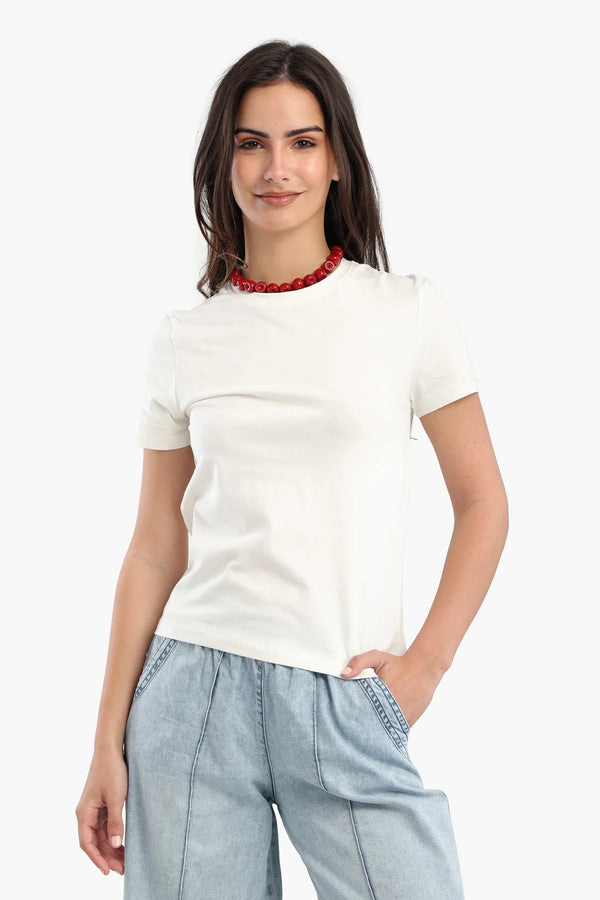 Short-sleeved cotton T-shirt