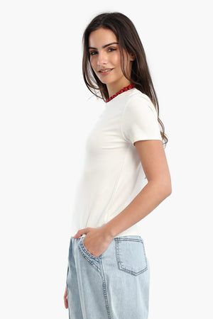 Short-sleeved cotton T-shirt