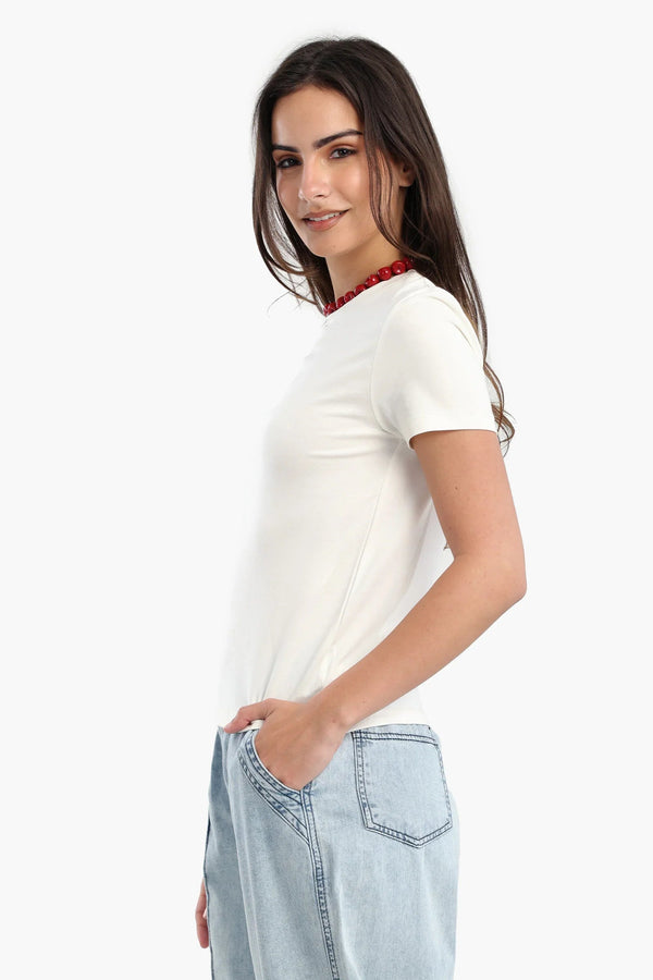 Short-sleeved cotton T-shirt