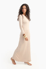 فستان طويل باكمام طويلة - Carinasaudi.com