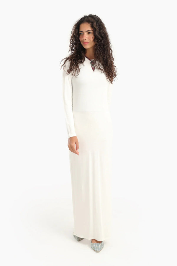 Long dress with long sleeves