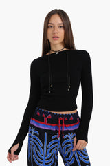 بلوزة مايكروفيبر بدون درزات و بدون ظهر - Carinasaudi.com