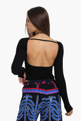 بلوزة مايكروفيبر بدون درزات و بدون ظهر - Carinasaudi.com