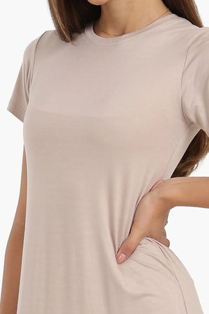 Long dress with short sleeves