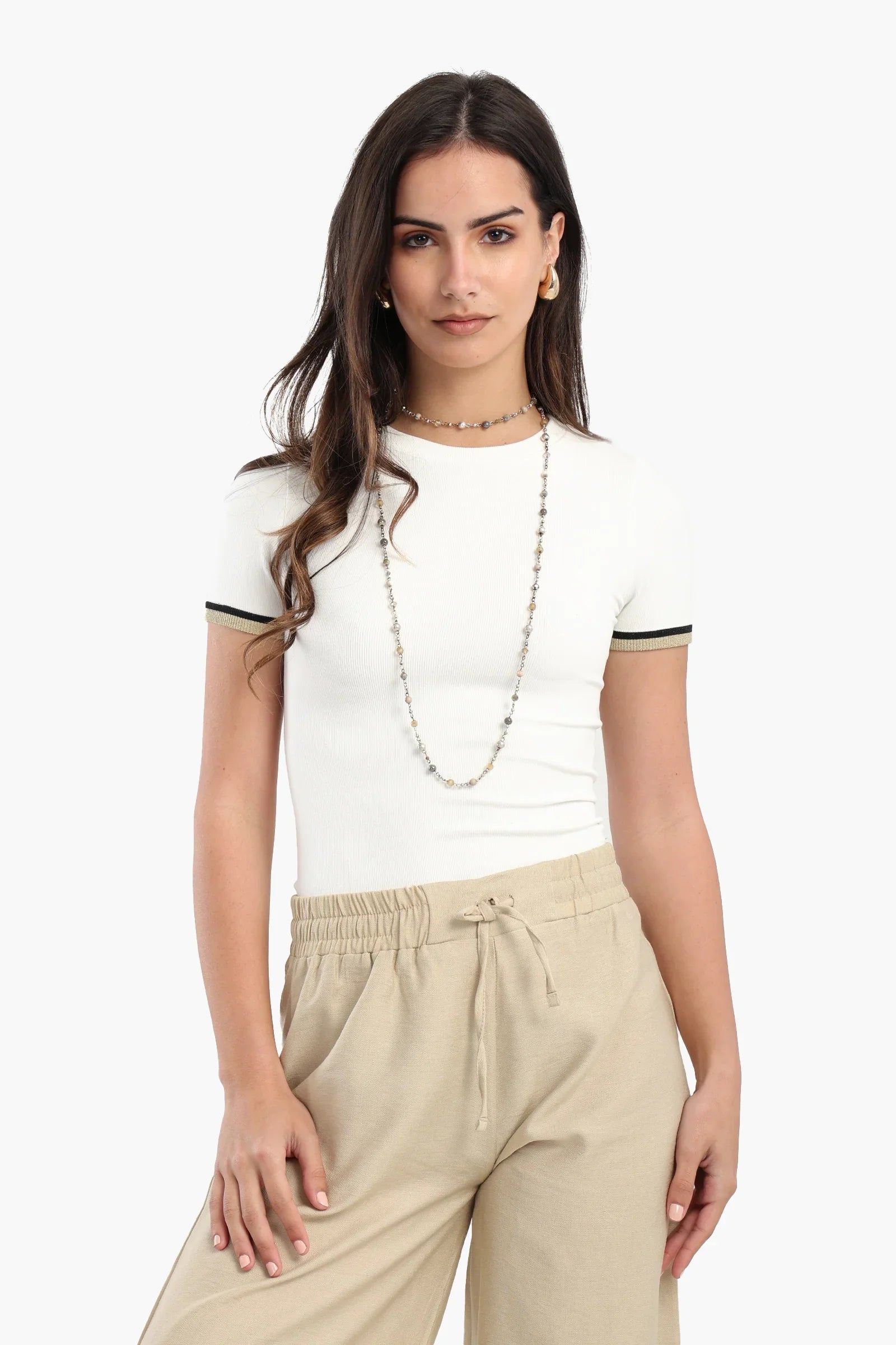 بلوزة باكمام قصيرة - Carinasaudi.com