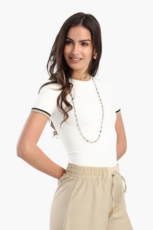 بلوزة باكمام قصيرة - Carinasaudi.com