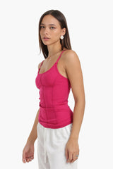 بلوزة مشد مايكروفيبر بدون درزات - Carinasaudi.com