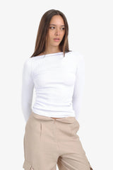 بلوزة مايكروفيبر بدون درزات و بدون ظهر - Carinasaudi.com