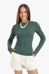 بلوزة مايكروفيبر بدون درزات و بدون ظهر - Carinasaudi.com