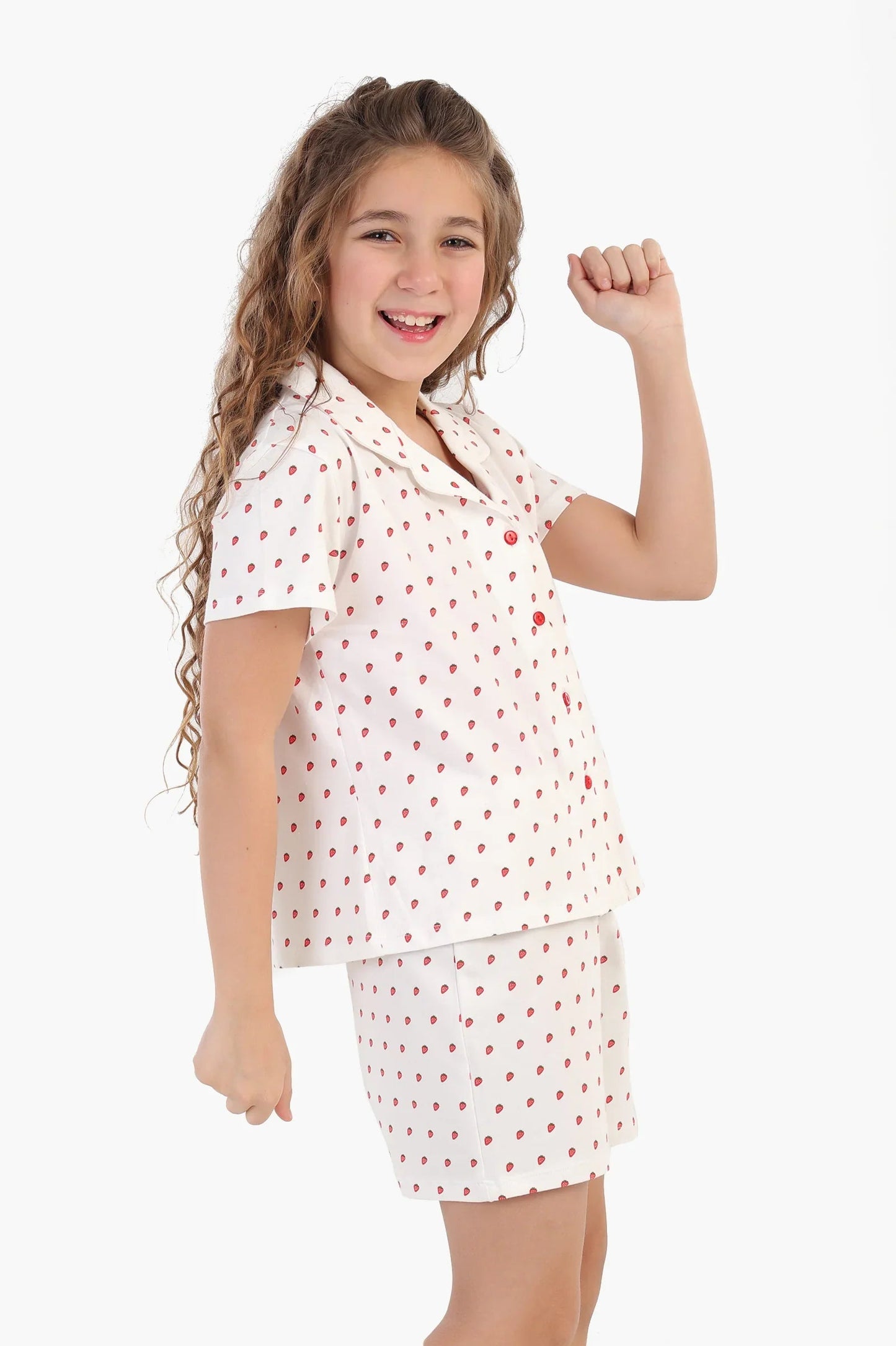 طقم بيجامة بناتي مع قناع نوم - Carinasaudi.com