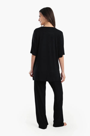Plain short-sleeved pajamas