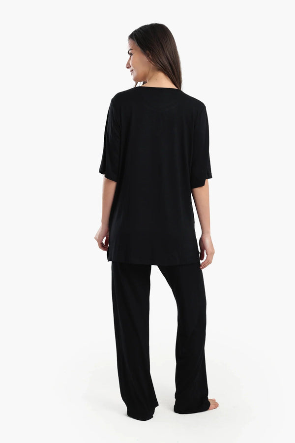 Plain short-sleeved pajamas
