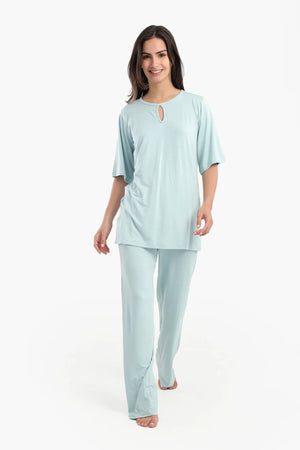 Plain short-sleeved pajamas