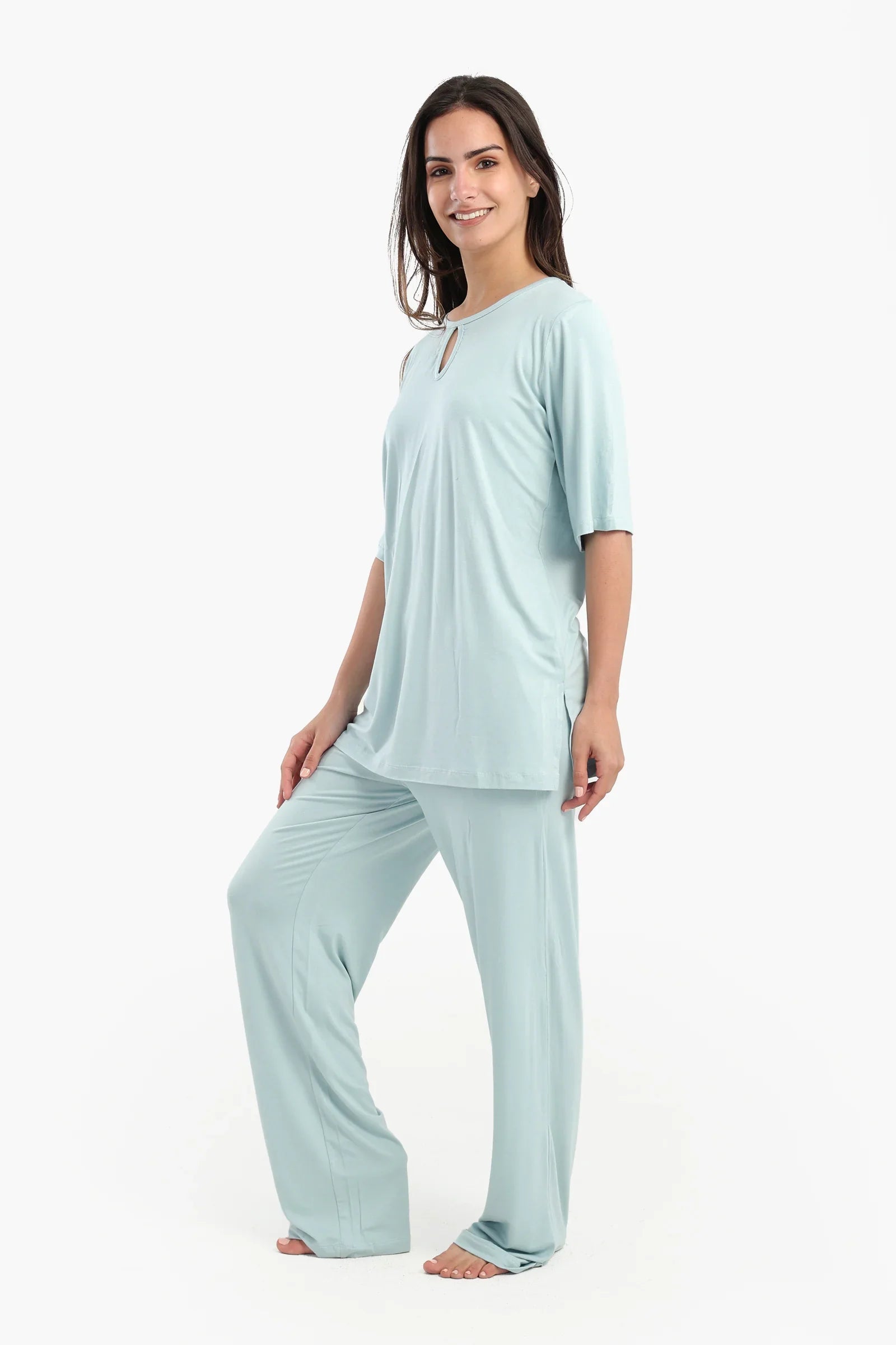 بيجاما باكمام قصيرة سادة - Carinasaudi.com