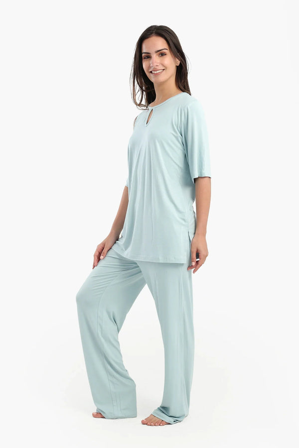Plain short-sleeved pajamas