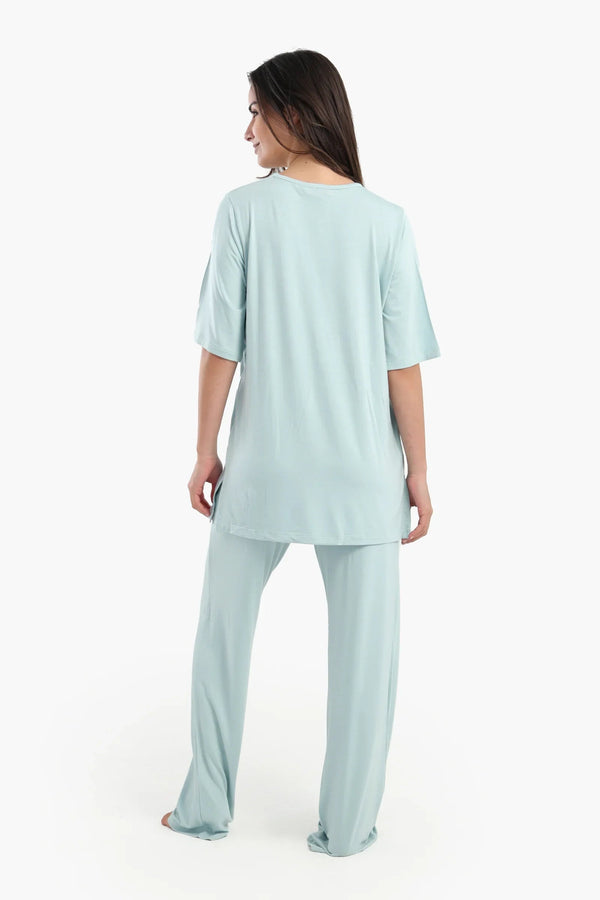 Plain short-sleeved pajamas