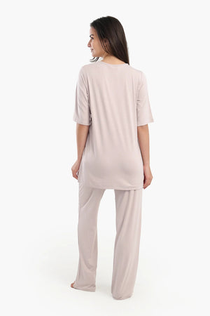 Plain short-sleeved pajamas