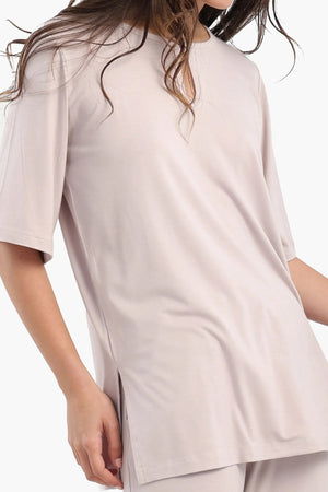 Plain short-sleeved pajamas