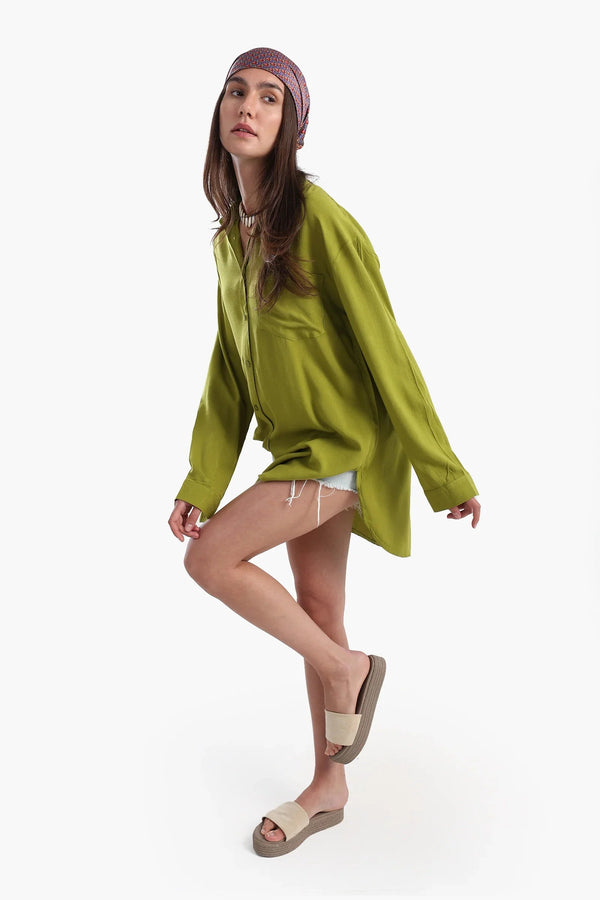 قميص متوسط الطول باكمام طويلة - Carinasaudi.com