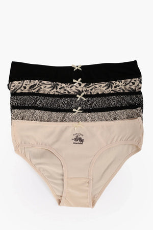 Pack of 5 colorful bikini panties