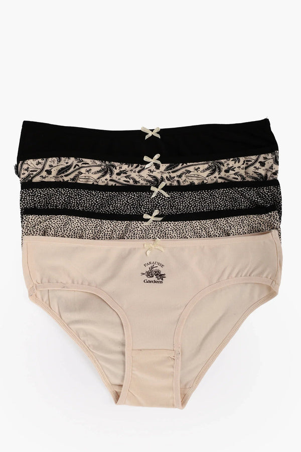 Pack of 5 colorful bikini panties