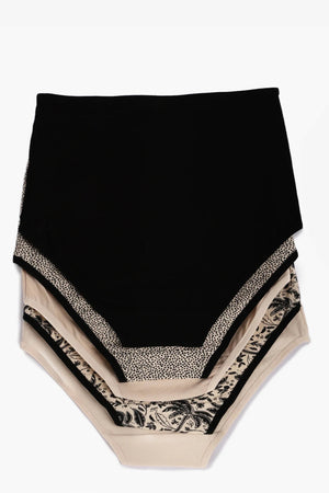 Pack of 5 colorful high waisted panties