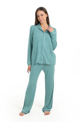 بيجاما فيسكوز باكمام طويلة - Carinasaudi.com